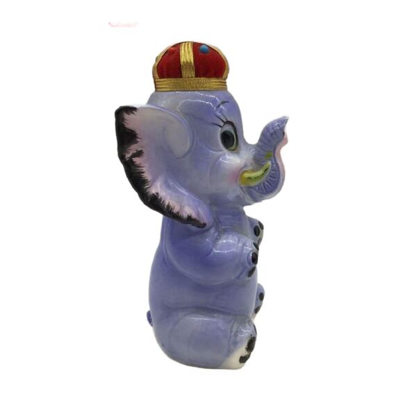 Vintage Kitsch Elephant Pincushion, Sewing Pin Cushion, 1950s, 6.5" Tall - Picture 6 of 10